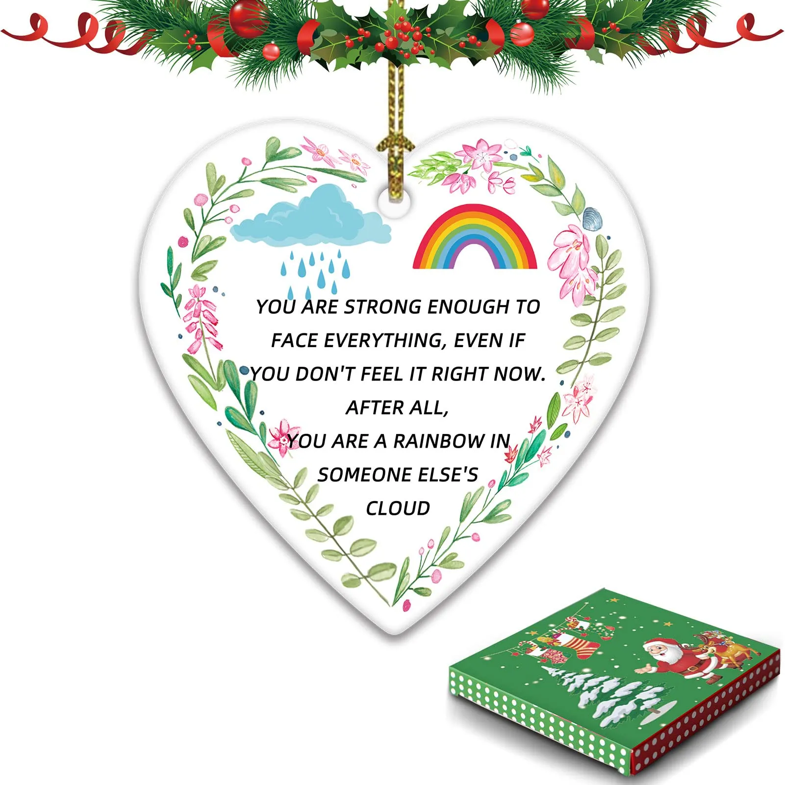Arcoiris en la nube de otra persona – Regalos inspiradores para mujeres  amigas adorno de Navidad, regalo