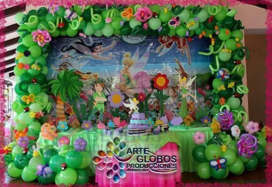 Arcos de globos campanita - Imagui