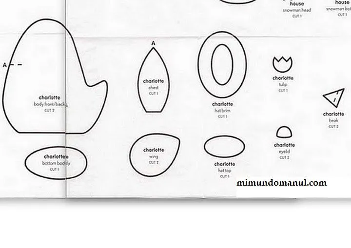 Moldes para hacer muñequitos en fieltro ~ Mimundomanual