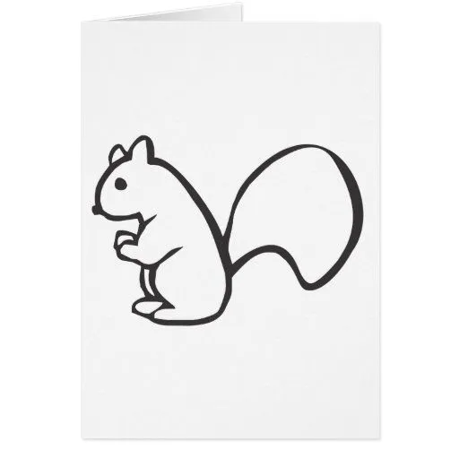 Ardilla joven en bosquejo blanco y negro felicitaciones | Zazzle Ardilla joven en bosquejo blanco y negro felicitaciones | Zazzle