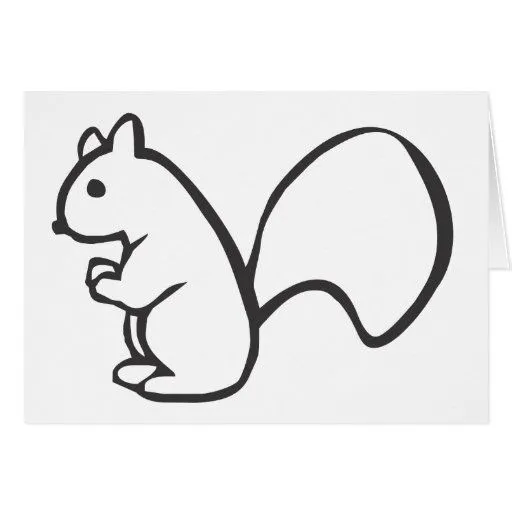 Ardilla joven en bosquejo blanco y negro felicitacion | Zazzle Ardilla joven en bosquejo blanco y negro felicitacion | Zazzle