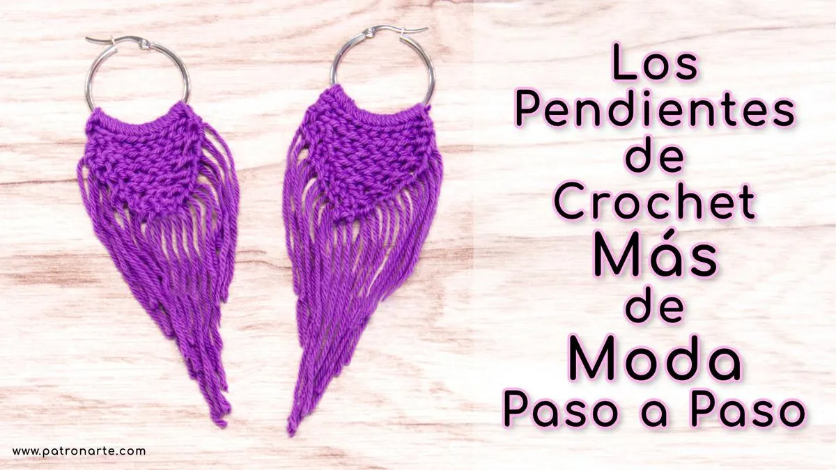 Aretes abanico en crochet: lindos y fáciles de hacer | Manualidades