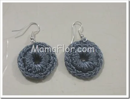 Aretes de Argollitas Tejidas a Crochet - Manualidades MamaFlor Aretes de Argollitas Tejidas a Crochet - Manualidades MamaFlor