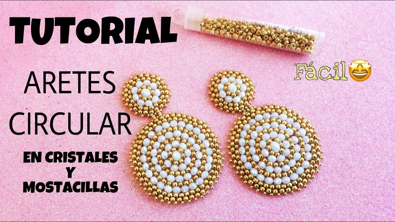 ARETES CIRCULAR EN CRISTALES Y MOSTACILLAS, ARETES EN PEYOTE CIRCULAR -  YouTube