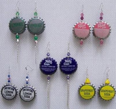 Aretes con material reciclado ~ lodijoella