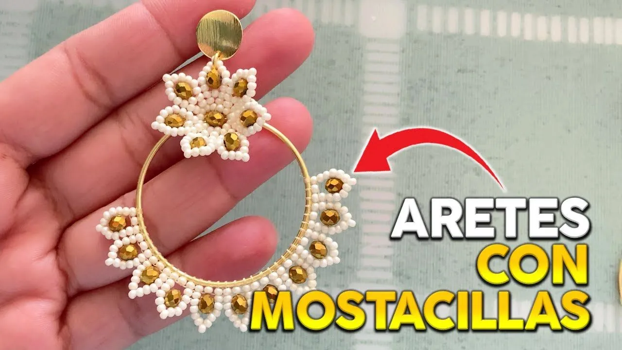 COMO HACER ARETES EN MOSTACILLA PASO A PASO 1/2 #BISUETERIA / PASO A PASO /  DIY / ROCALLAS - YouTube