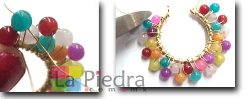 Como hacer aretes de piedras
