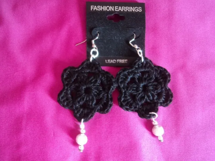 Aretes tejidos en crochet | Crochet Ixchel | Pinterest