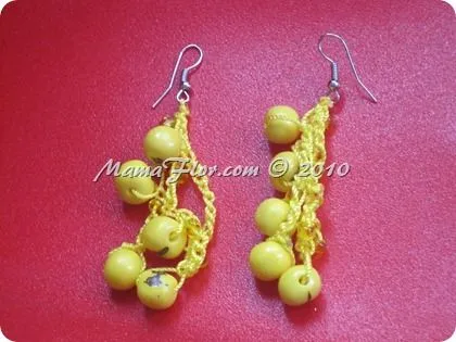 Como hacer aretes tejidos a crochet - Imagui Como hacer aretes tejidos a crochet - Imagui