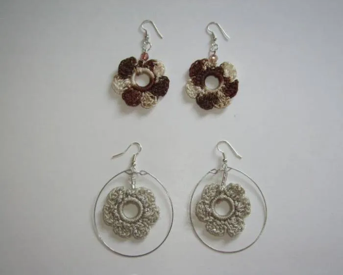 Como hacer aretes tejidos en crochet - Imagui Como hacer aretes tejidos en crochet - Imagui