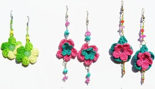 Aretes tejidos - Imagui