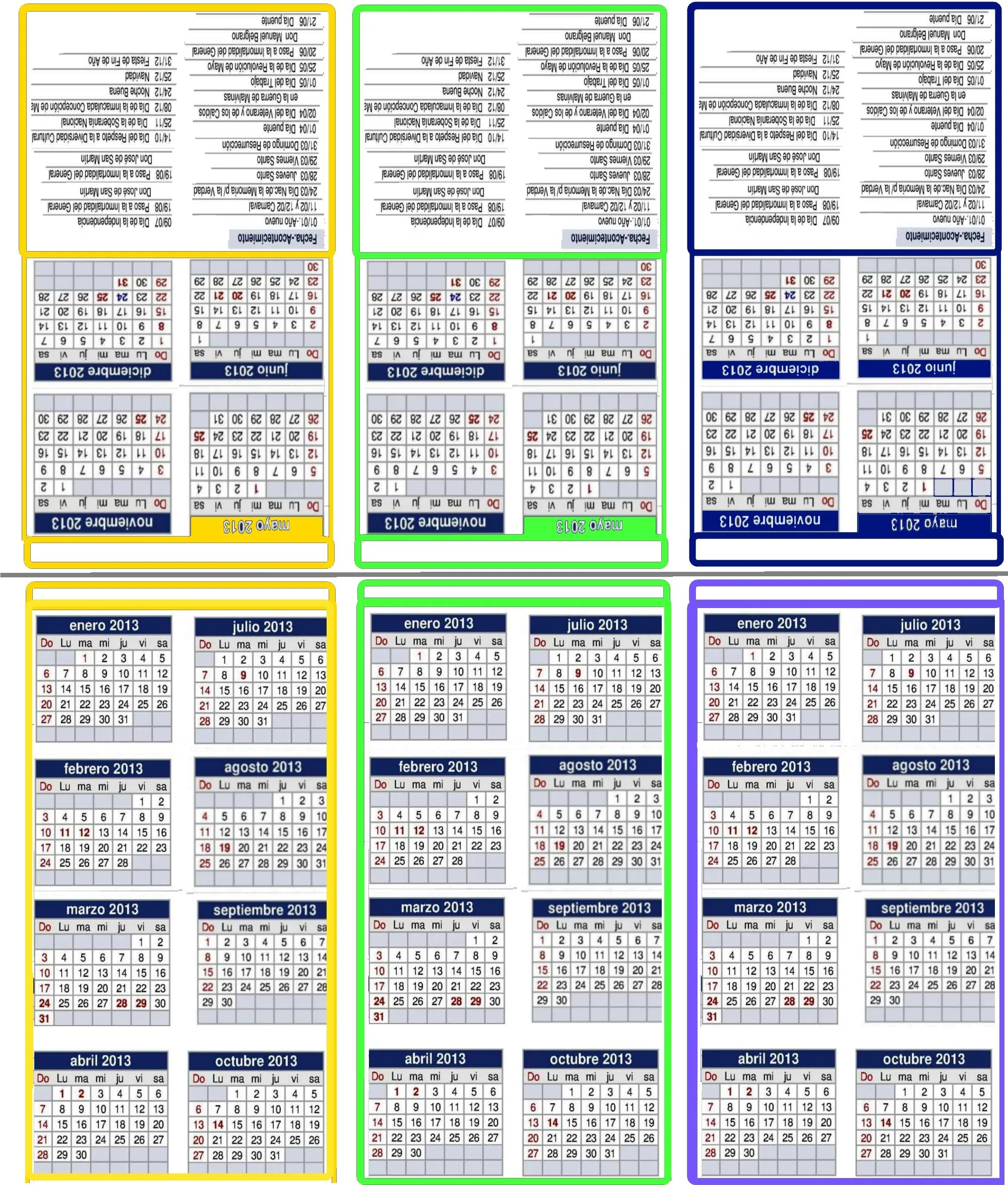 ARGENTINA: Calendario 2013 II « PARA JEFATURAS REGIONALES Y ... ARGENTINA: Calendario 2013 II « PARA JEFATURAS REGIONALES Y ...