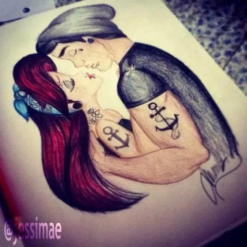 Ariel and Eric <3 definitely getting this as a tattoo when I can ... Ariel and Eric <3 definitely getting this as a tattoo when I can ...