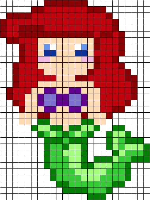 Ariel Perler Bead Pattern / Bead Sprite | Manualidades | Pinterest ... Ariel Perler Bead Pattern / Bead Sprite | Manualidades | Pinterest ...