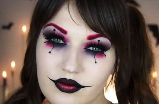 Arlequin chic, maquillaje arlequin para halloween, harlequin make ... Arlequin chic, maquillaje arlequin para halloween, harlequin make ...