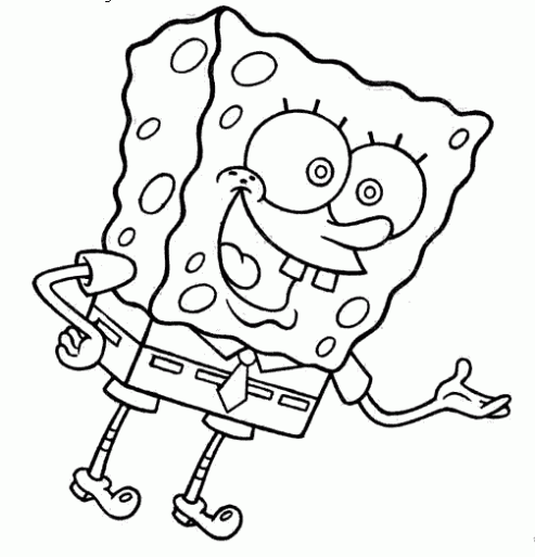 Armando se aprende: Bob esponja para colorear