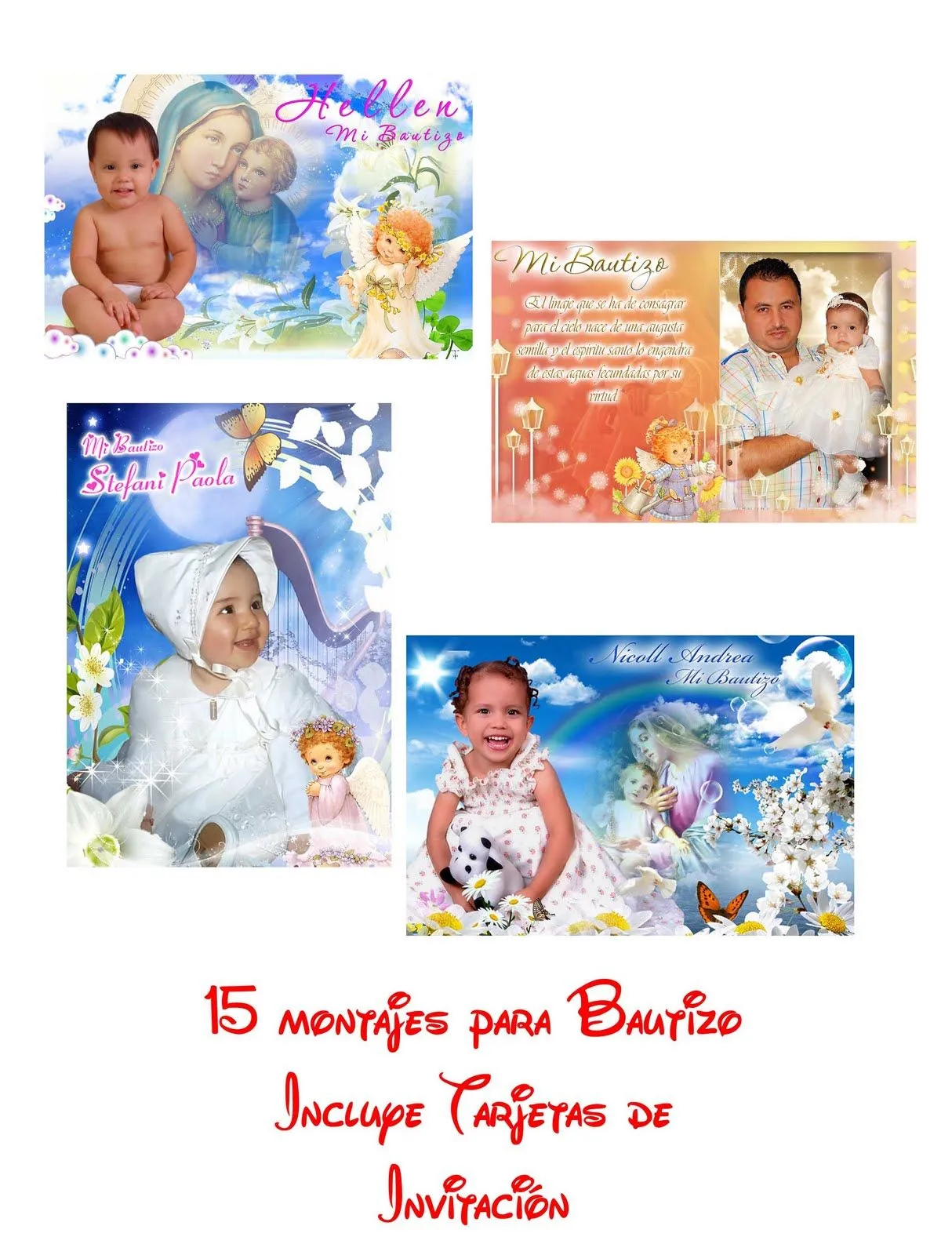 ARMANDO DISEÑOS DIGITALES: MONTAJES PARA BAUTIZOS ARMANDO DISEÑOS DIGITALES: MONTAJES PARA BAUTIZOS