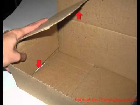 cómo armar una caja de carton tipo cofre - YouTube