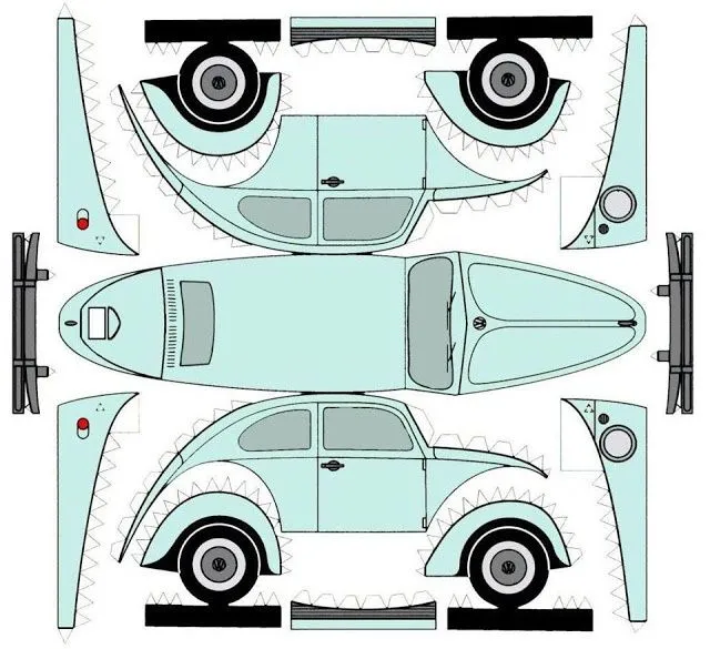 para armar y desarmar | Molde de carro, Carritos de carton, Coche de cartón para armar y desarmar | Molde de carro, Carritos de carton, Coche de cartón