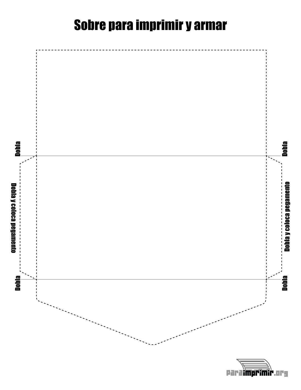 Sobre para armar y para imprimir | Plantilla de sobre imprimible, Plantilla  de sobre, Imprimir sobres