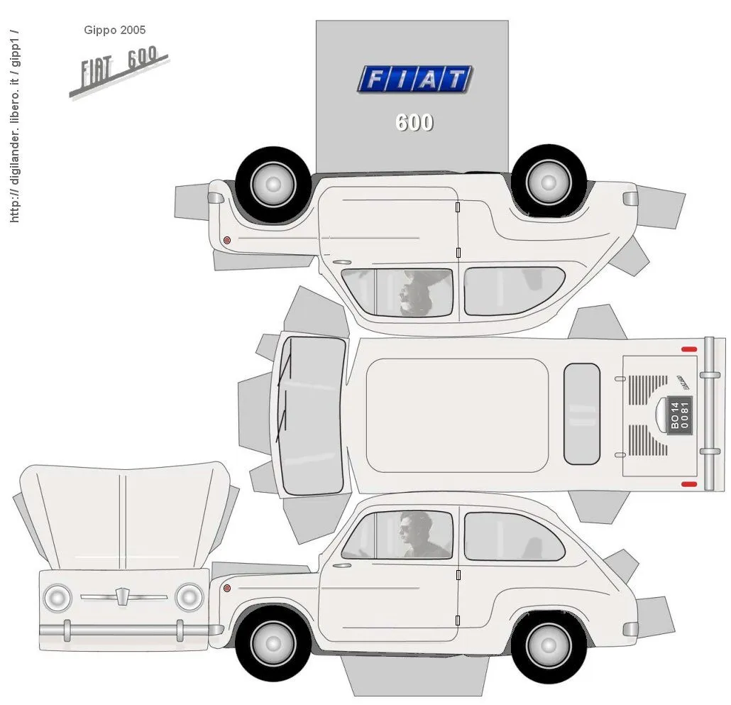 Moldes de carros para armar - Imagui