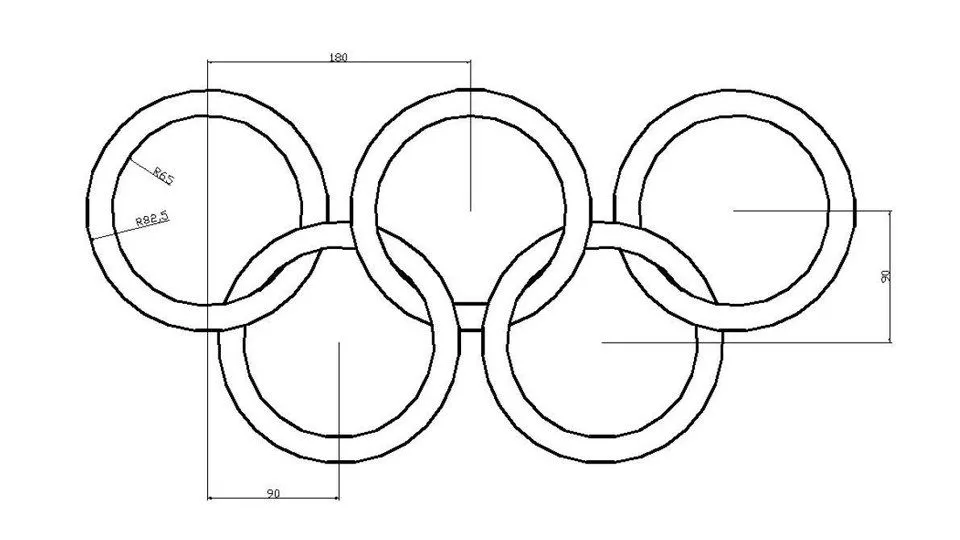 Anillos olimpicos para colorear online