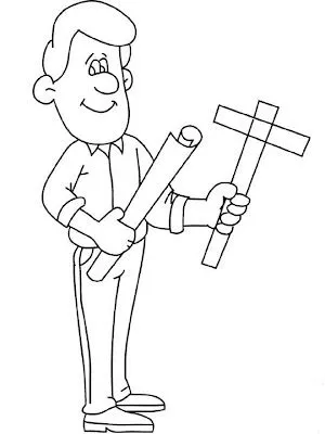 Arquitecto para colorear ~ 4 Dibujo