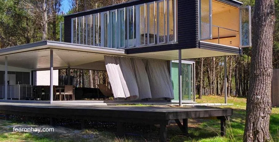 Arquitectura de Casas: Cabaña vanguardista de playa en Nueva Zelanda.