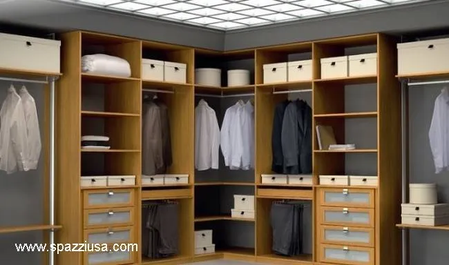 Arquitectura de Casas: Closets modernos y amplios para residencias.