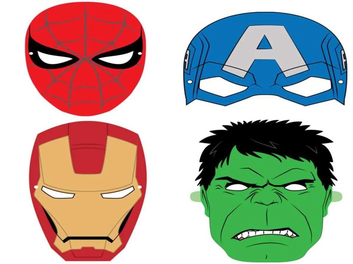 Arquivo de Corte : Máscaras dos Vingadores em PDF. | Elo7 Arquivo de Corte : Máscaras dos Vingadores em PDF. | Elo7