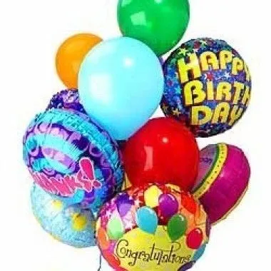 Arreglo de globos Feliz Cumpleaños