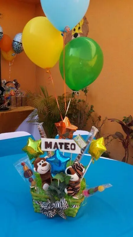 Arreglo de Mesa #BabyShower #Safari | Fiestas | Pinterest ...