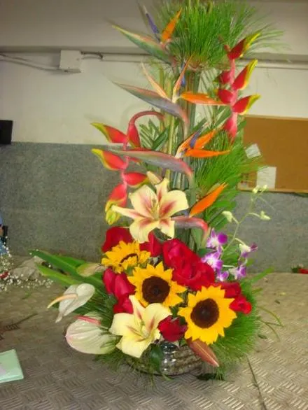 Arreglos florales de fomi