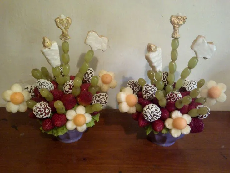 Arreglos con frutas para primera comunión - Imagui