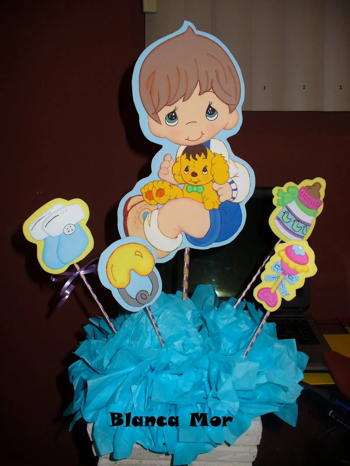 Como hacer centros de mesa para baby shower de niño - Imagui Como hacer centros de mesa para baby shower de niño - Imagui