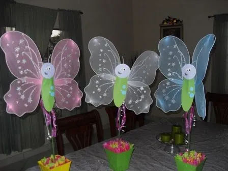 Centro de mesa con motivo de mariposa - Imagui