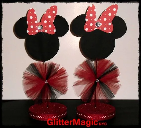 Centros de mesa de Minnie Mouse roja - Imagui