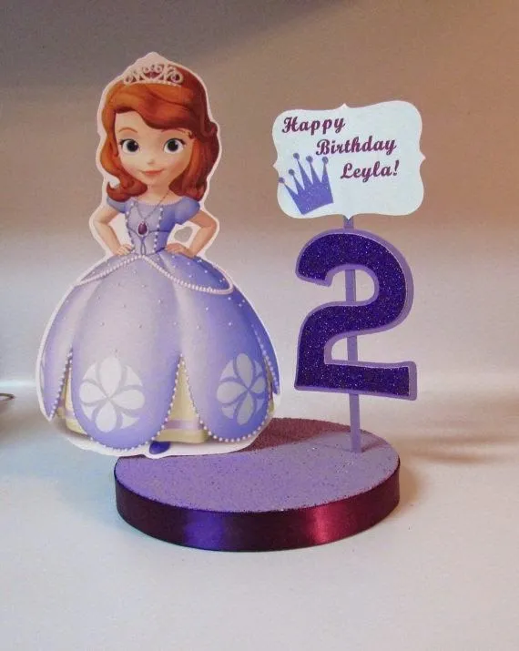Centro de mesa princesa sofia con globos - Imagui