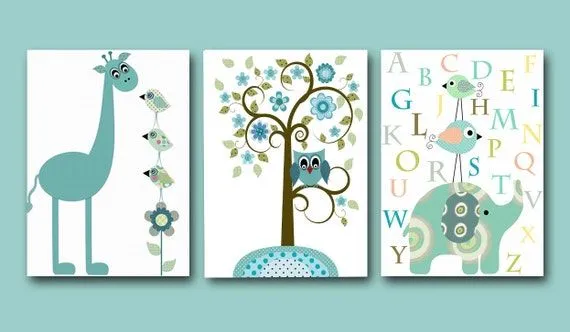 Art for Children Kids Wall Art Baby Boy Room Decor por artbynataera Art for Children Kids Wall Art Baby Boy Room Decor por artbynataera