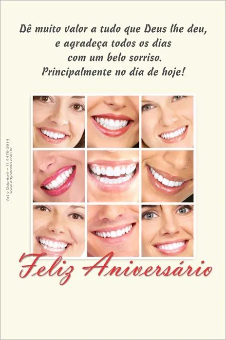 Art y Odonto | Modelo de Cartão de Aniversário Paciente Odontologia Art y Odonto | Modelo de Cartão de Aniversário Paciente Odontologia