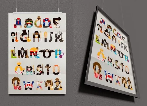 Artcade Graphic: RockLegend abecedario