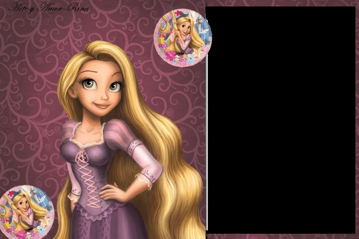 Arte y amor: Un marco con Rapunzel