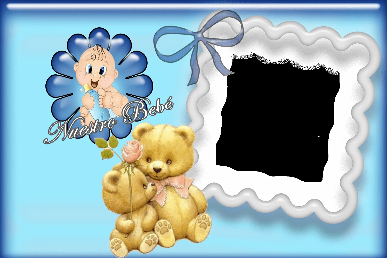 Arte y amor: Marco para foto de bebé en Photoshop