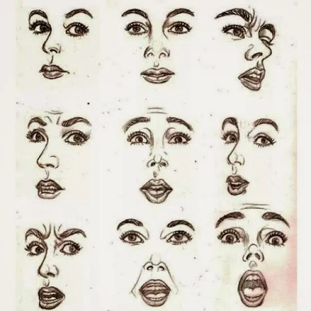 El arte de Arantxa: Como dibujar distintas expresiones faciales El arte de Arantxa: Como dibujar distintas expresiones faciales