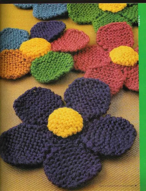 reciclados y decoracion...: FLORES TEJIDAS 2 AGUJAS reciclados y decoracion...: FLORES TEJIDAS 2 AGUJAS