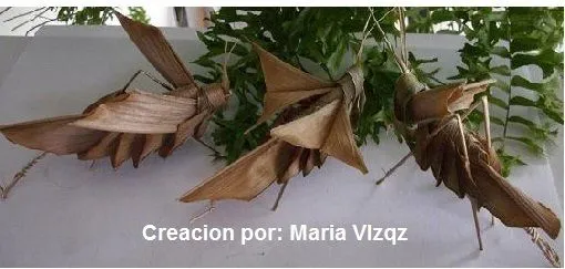 EL ARTE DE CREAR: SALTAMONTES EN HOJAS DE PALMAS EL ARTE DE CREAR: SALTAMONTES EN HOJAS DE PALMAS