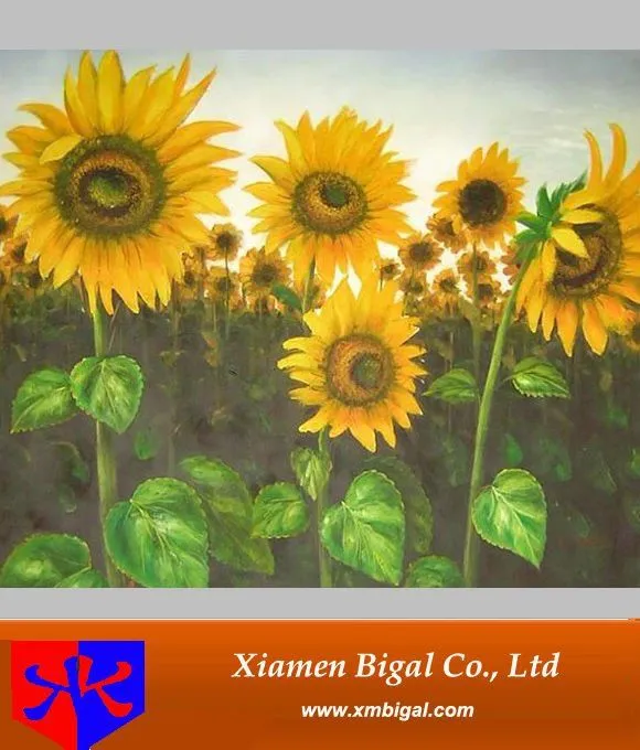 Arte decorativo de la pintura del girasol en la lona-Pintura y ... Arte decorativo de la pintura del girasol en la lona-Pintura y ...