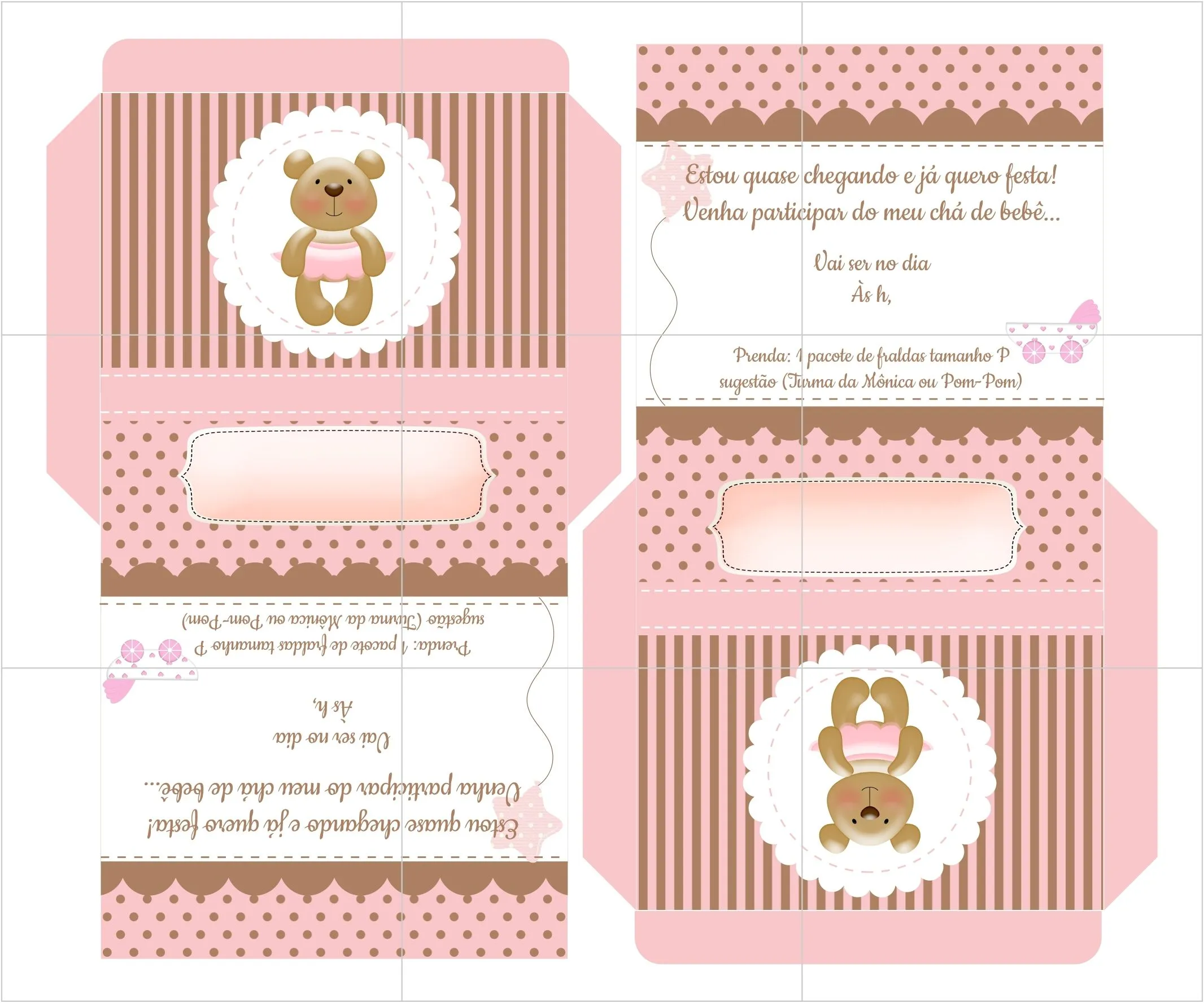 Arte Digital p/ Convite de chá de bebê | papel&cor | Elo7 Arte Digital p/ Convite de chá de bebê | papel&cor | Elo7