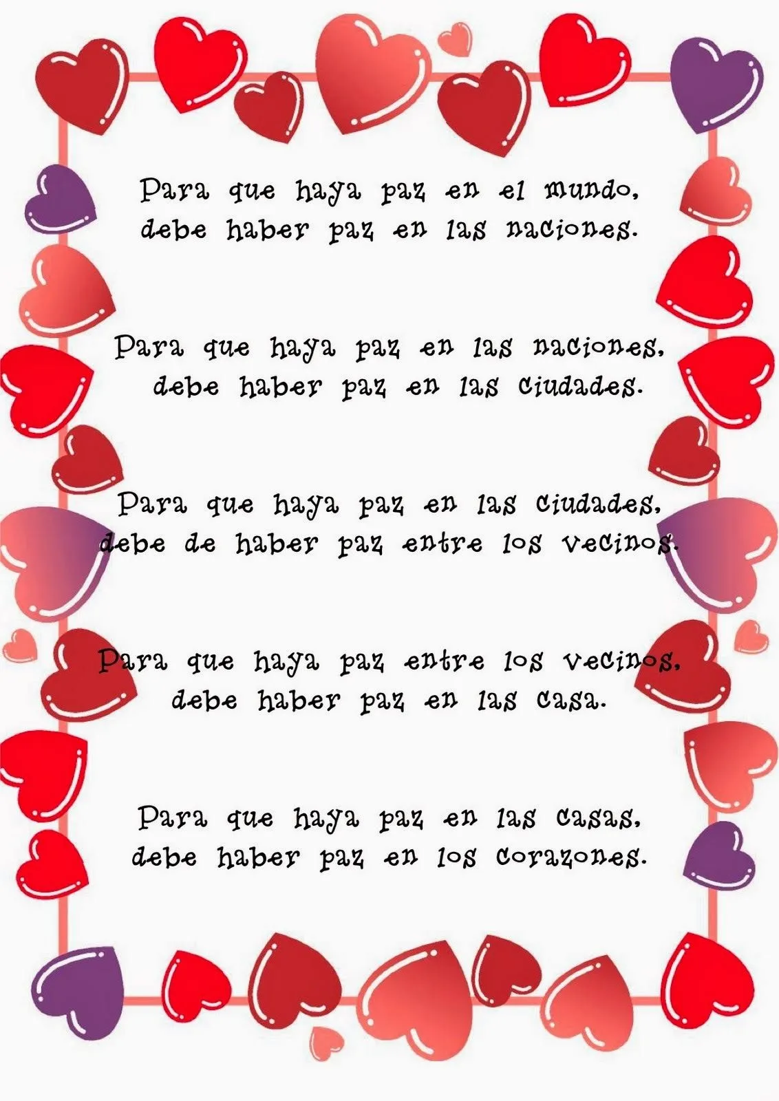 EL ARTE DE EDUCAR: POEMA POR LA PAZ Y LA NO-VIOLENCIA ESCOLAR EL ARTE DE EDUCAR: POEMA POR LA PAZ Y LA NO-VIOLENCIA ESCOLAR