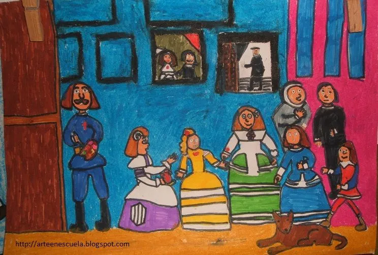 ARTE EN LA ESCUELA: DIBUJO DE LAS MENINAS DE VELÁZQUEZ ARTE EN LA ESCUELA: DIBUJO DE LAS MENINAS DE VELÁZQUEZ